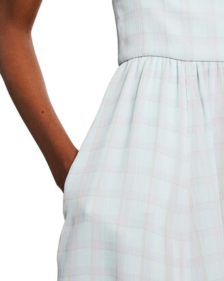 Emporio Armani Check-Print A-Line Tea Length Dress