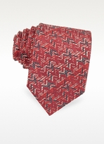 Thumbnail for your product : Missoni Small Chevron Woven Silk Narrow Tie