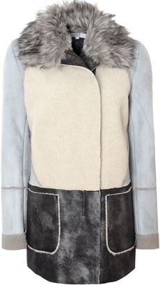 House of Fraser True Decadence Contrast Shearling Coat
