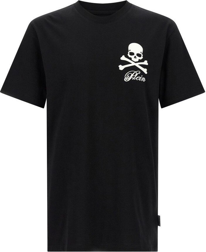Philipp Plein Skull Bones Print Crewneck T-Shirt