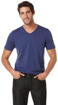 Thumbnail for your product : Perry Ellis Big and Tall Stripe V-Neck Knit Shirt