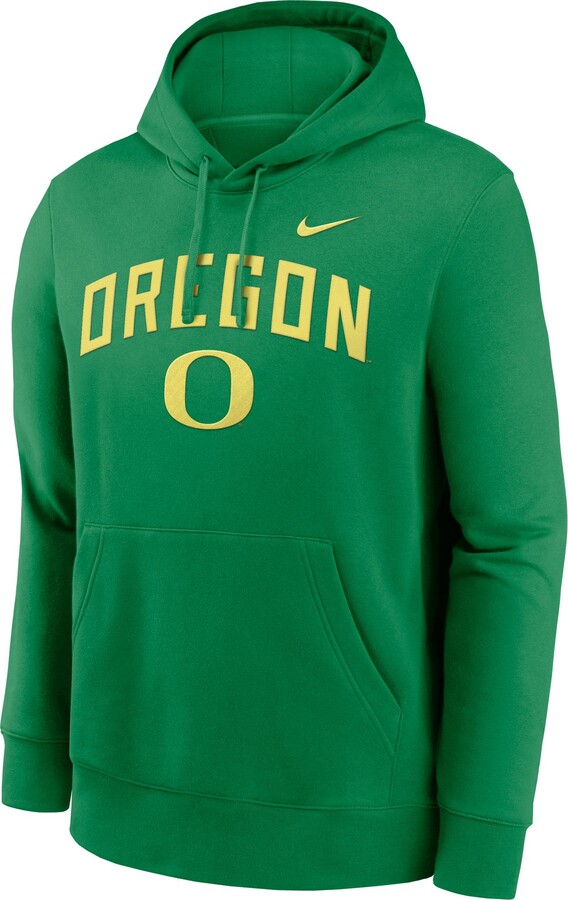 Nike Adult Oregon Ducks Club Fleece Apple Green Hoodie, Men's, Small