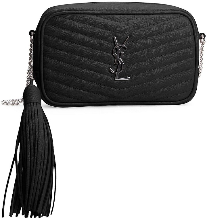 lou matelassé calfskin leather camera bolsa