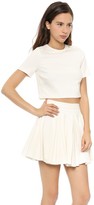 Thumbnail for your product : Torn By Ronny Kobo Dugan Cropped Ponte Top