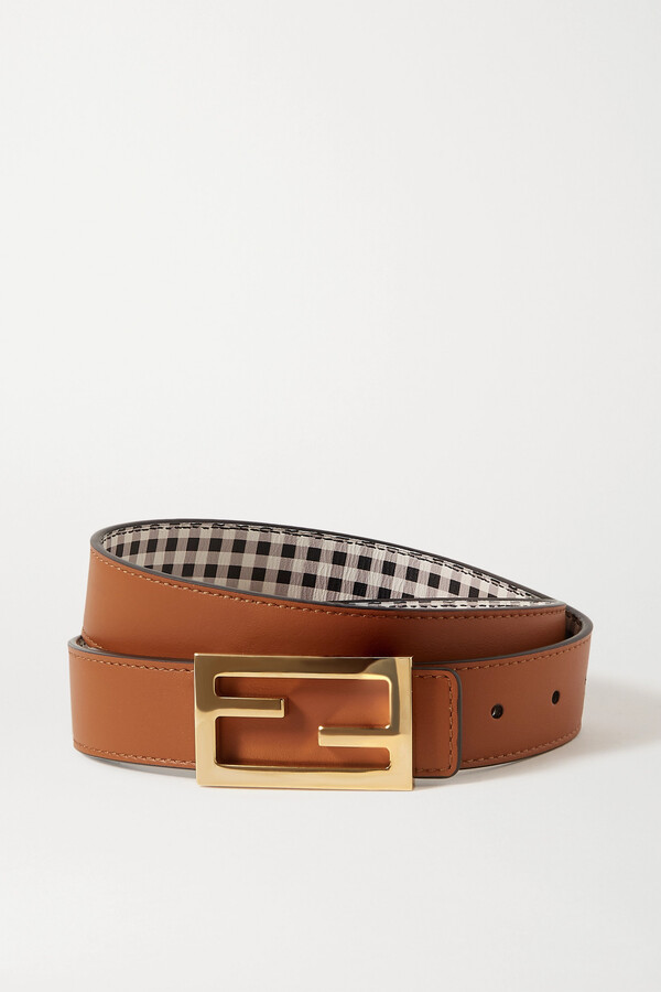 Fendi Reversible Leather Belt - Brown - ShopStyle