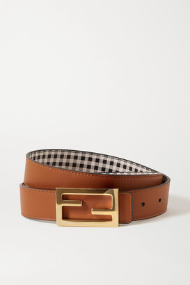 Fendi Reversible Leather Belt - Light brown