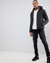Thumbnail for your product : Brave Soul TALL Nylon Hooded Padded Hooded Jacket