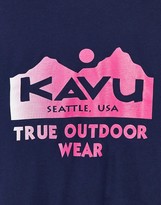 Thumbnail for your product : Kavu Logo long sleeve back print t-shirt in navy
