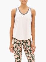 Thumbnail for your product : The Upside Lea V-neck Perforated-jersey Tank Top - Light Pink