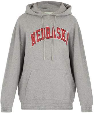 Off-White Nebraska-print cotton hooded sweatshirt