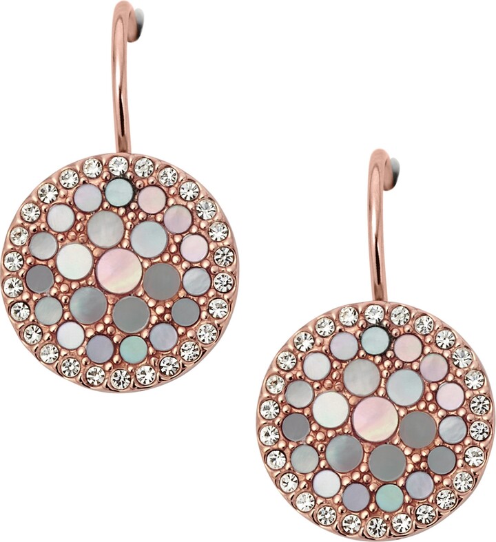 Fossil Mosaic Mother-Of-Pearl Disc Drop Earrings Earrings JF01737791 -  ShopStyle