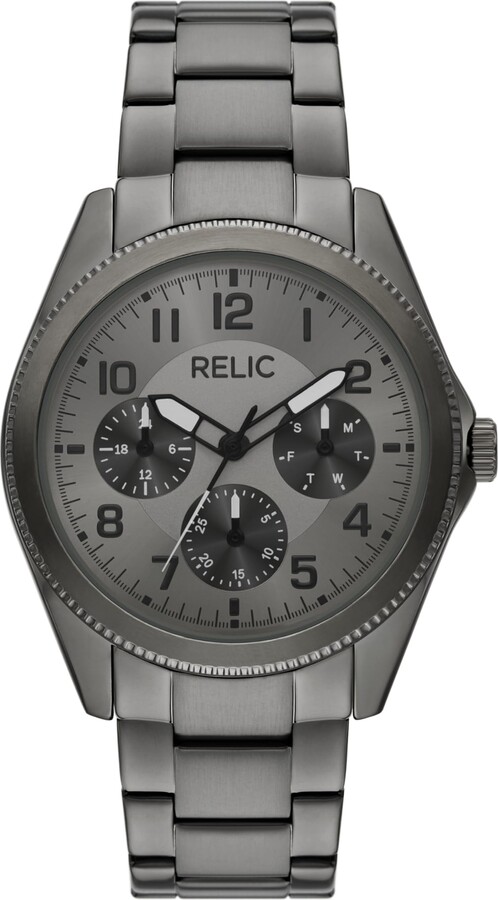 Relics by Fossil Men's Chris Multifunction Gunmetal Stainless Steel Watch (Model: ZR16051)
