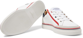 Thom Browne Suede-Trimmed Leather Sneakers