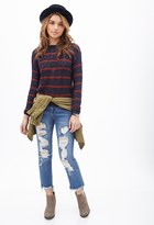 Thumbnail for your product : Forever 21 Striped Crew Neck Sweater