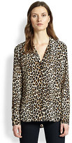 Thumbnail for your product : Equipment Adalyn Leopard-Print Silk Shirt