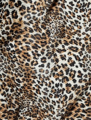 Ever New Edie Leopard Print Pleated Scarf