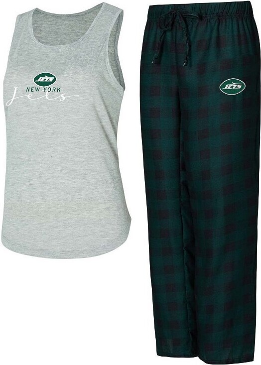Unbranded Women's Concepts Sport Gray/Green New York Jets Petition Tank Top and Pants Sleep Set