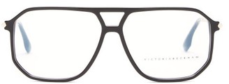 Victoria Beckham Aviator Tortoiseshell-acetate Glasses - Black