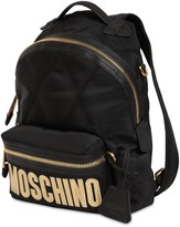 Thumbnail for your product : Moschino Logo Quilted Canvas Backpack