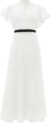 Erdem Celestina Embroidered-lace Cap-sleeve Gown