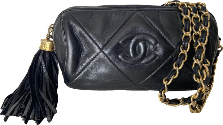 Chanel Classic Timeless in Black Matelassé Leather Shoulder Bag