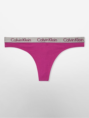 Calvin Klein Womens Logo Cotton  Stretch Thong Underwear