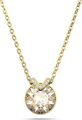 Fashion Louis Vuitton LV Volt Silver V-shaped Paved Diamonds Pendant 18K  Yellow Gold Inverted V