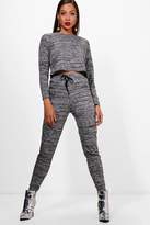 Thumbnail for your product : boohoo Milan Space Dye Lounge Top And Jogger Set