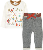 Thumbnail for your product : Catimini Graphic T-shirt and fleece pants