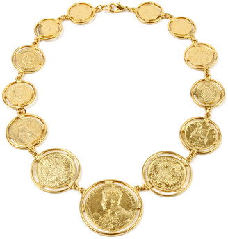 Ben-Amun Gold Coin Statement Necklace