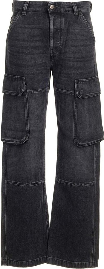 Diesel D-Pot Cargo Straight Leg Jeans