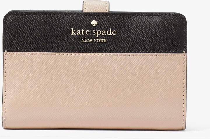 Kate Spade Outlet Madison Top Zip Card Holder, Toasted Hazelnut Multi