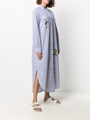 Moa Master Of Arts Looney Tunes patch shirt dress