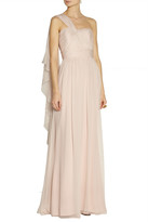 Thumbnail for your product : Notte by Marchesa 3135 Notte by Marchesa One-shoulder silk-chiffon gown