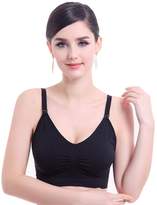 Thumbnail for your product : Ancdream Comfort Wireless Seamless Nursing Bra Maternity Bra Grey 34D 34E 36C 36D 38A 38B