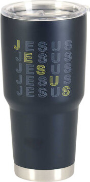 Dicksons Inc Jesus Graphical Font 30 oz Double Wall Stainless Steel Travel Tumbler