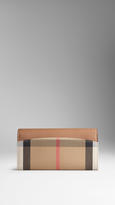 Thumbnail for your product : Burberry House Check and Leather Continental Wallet