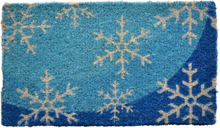 HomeRoots Multi-Colored 30 in. x 18 in. Coir Non-Slip Indoor/Outdoor Door Mat