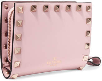 Valentino Garavani The Rockstud Leather Wallet - Pastel pink