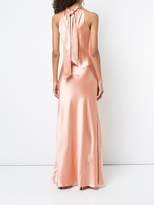 Thumbnail for your product : Galvan tie neck halter evening gown