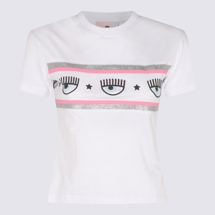 Chiara Ferragni White Cotton Eyestar T-Shirt - ShopStyle