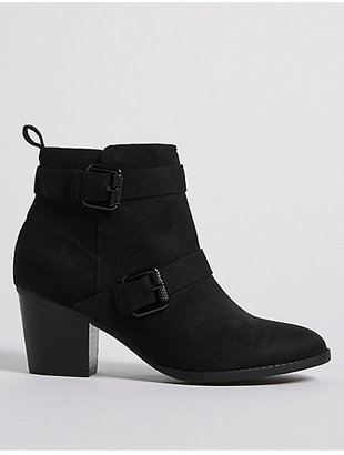 M&S Collection Block Heel Side Zip Ankle Boots