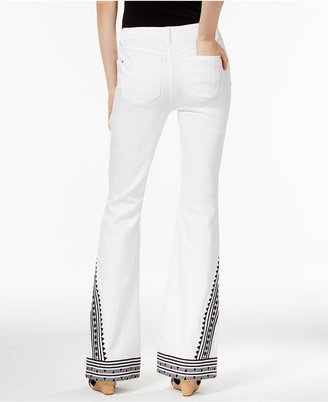 INC International Concepts Embroidered Flared Jeans, Only at Macy's