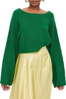 Thumbnail for your product : Topshop Roll Edge Crop Sweater