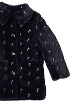 Thumbnail for your product : Chloé Embroidered Faux Fur Coat