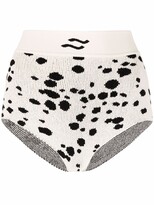 Thumbnail for your product : Ssheena Dalmatian-Print Knitted Briefs