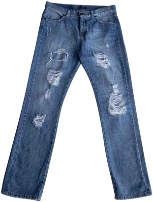 Benetton Blue Cotton Jeans for Women