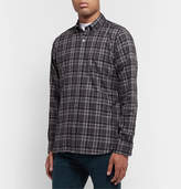 Thumbnail for your product : Todd Snyder Button-down Collar Checked Cotton-flannel Shirt - Dark gray