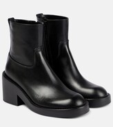 Thumbnail for your product : Ann Demeulemeester Noor leather ankle boots