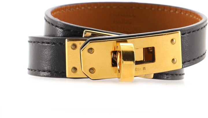 Hermes Black Leather Bracelet | Shop the world's largest 